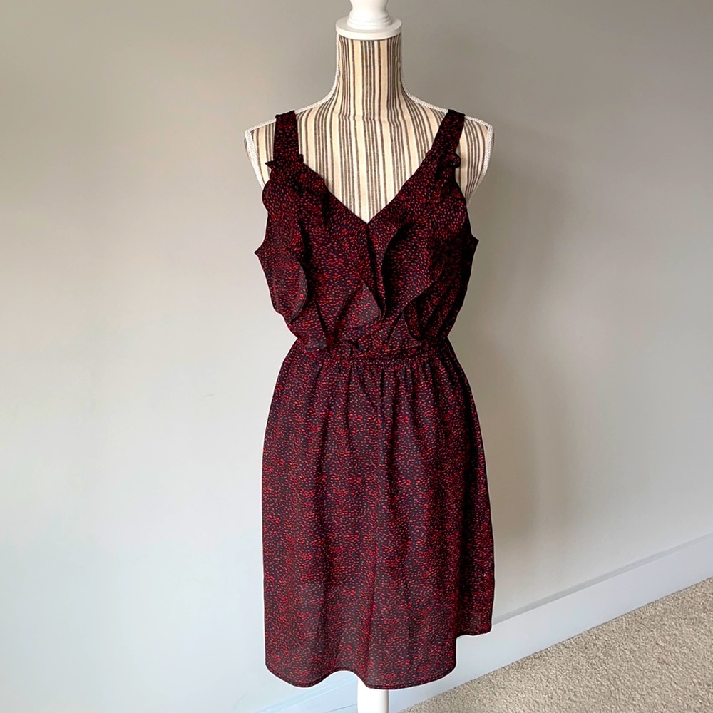 Black and red Mossimo sleeveless dress ruffles